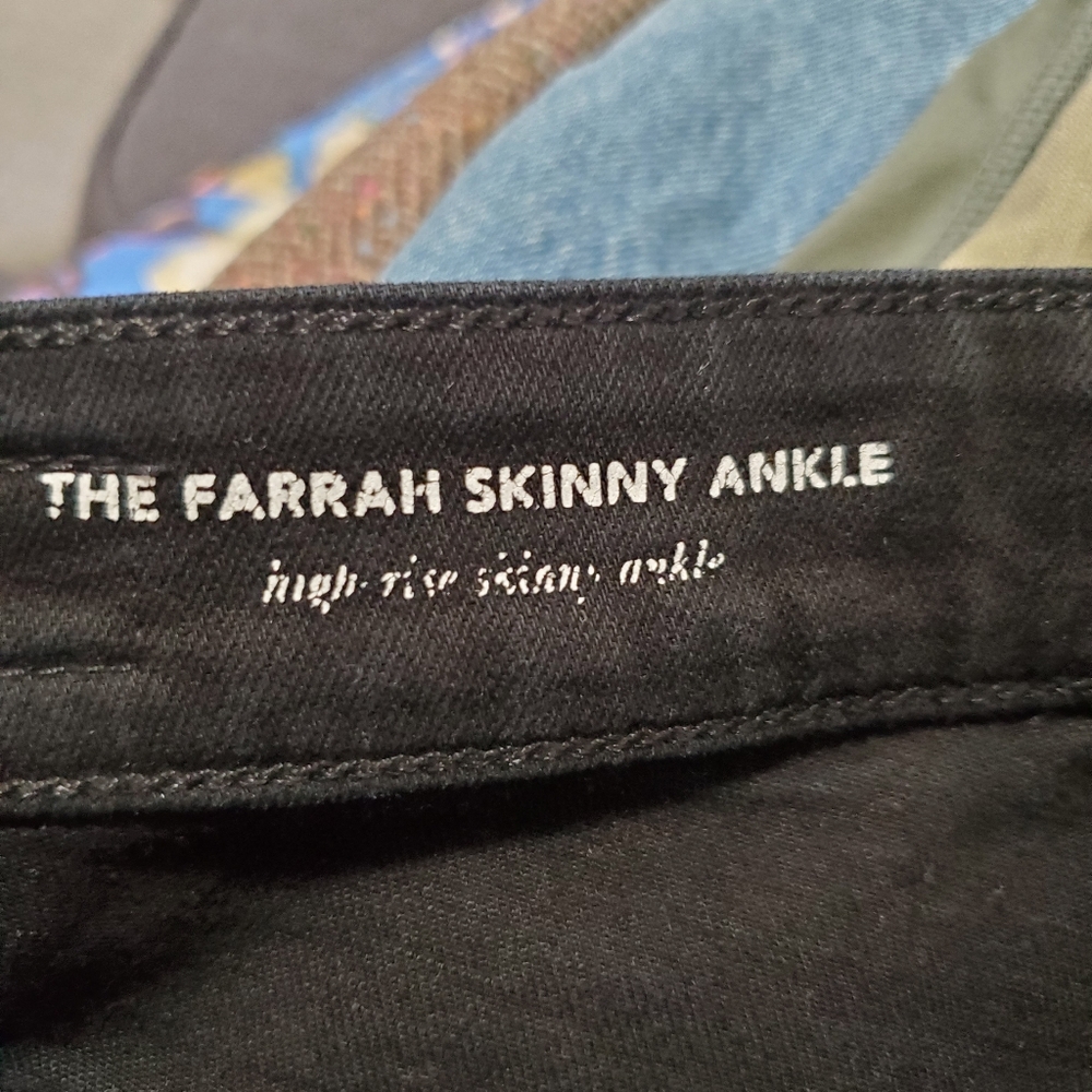 AG Adriano Goldschmied FARRAH High Rise Skinny Ankle Jeans Black Wash Size 26R - Picture 5 of 7